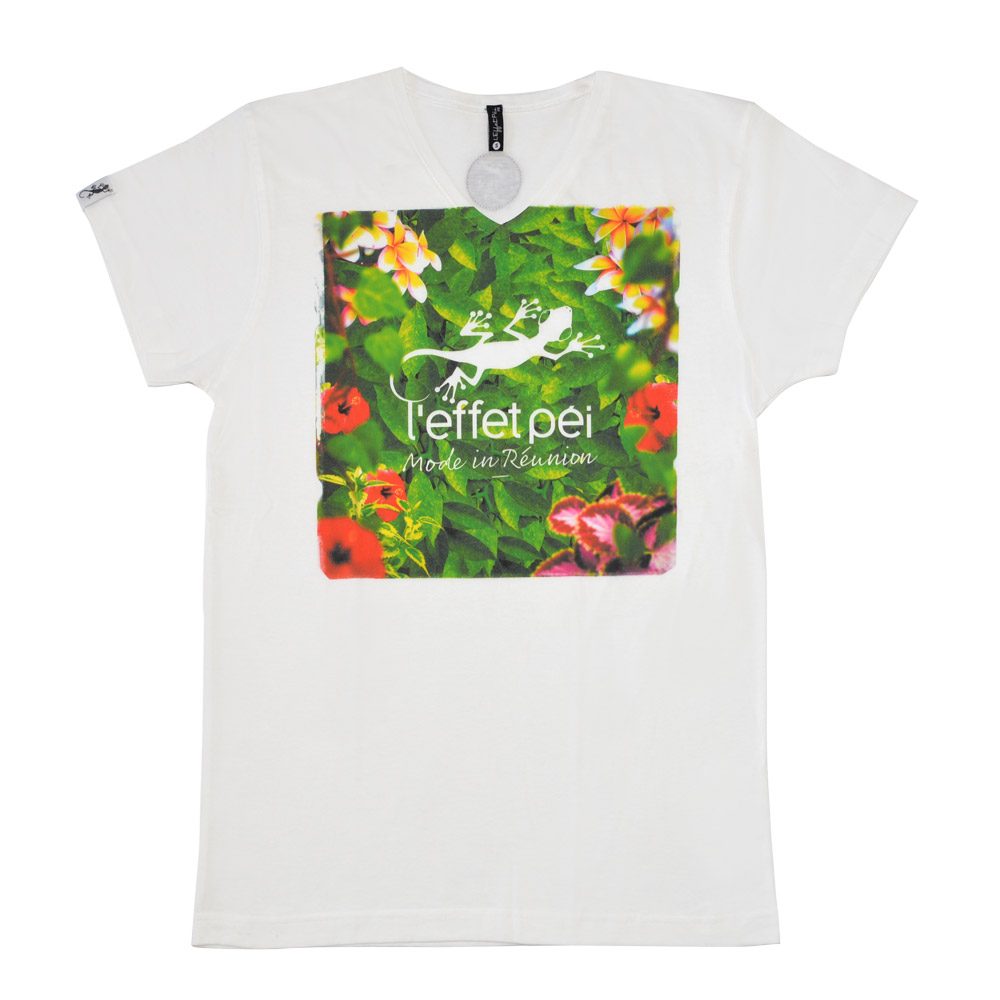 t-shirt homme - tropical flora - l u0026 39 effet p u00e9i